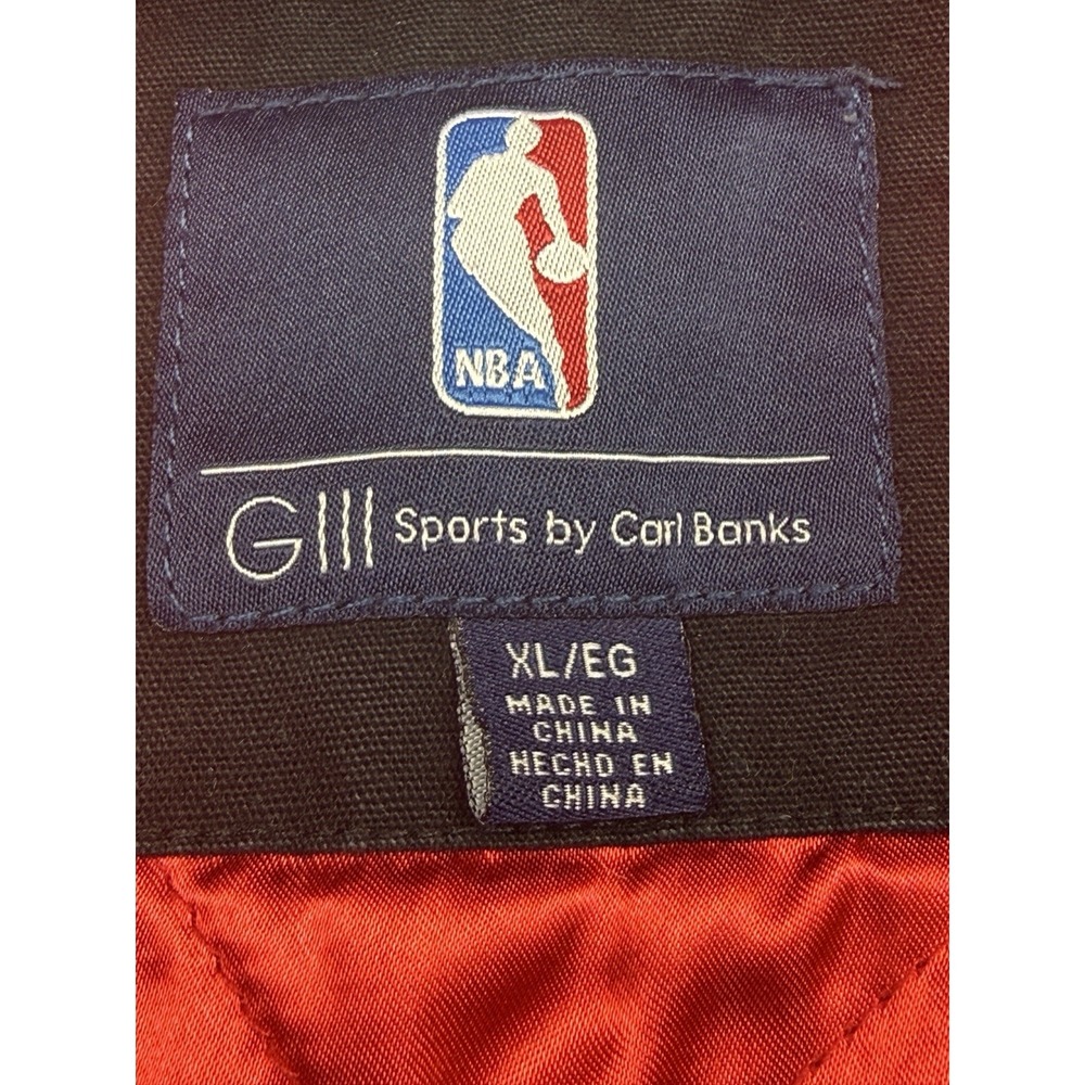 G-III Sports by Carl Banks NBA Chicago Bulls Finals Jacket XL Black White Red - Picture 4 of 9
